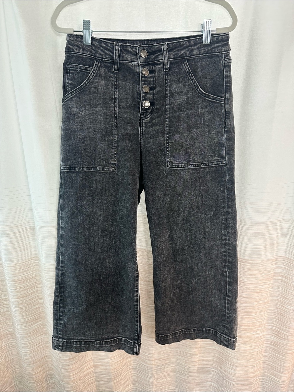 OAT New York High Rise Wide Leg Crop Jeans Size 29